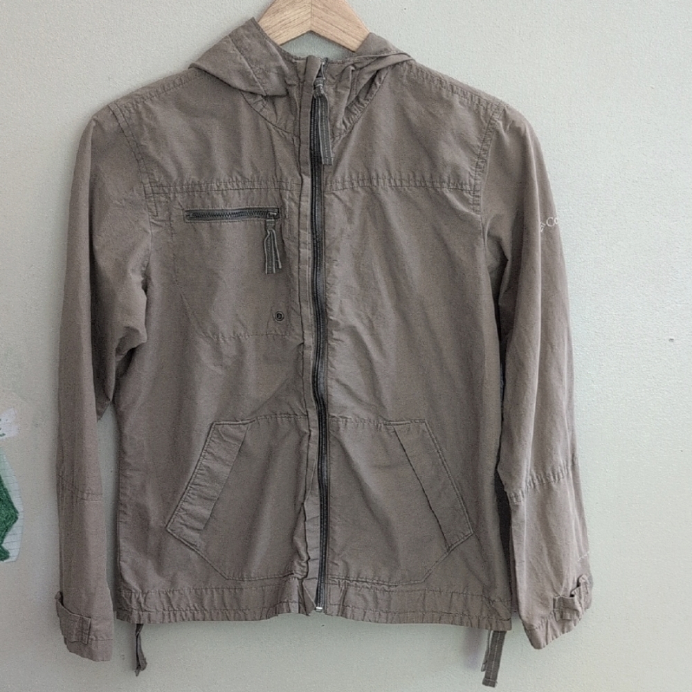 🌼 Columbia Tan Hooded Jacket, Women's size small